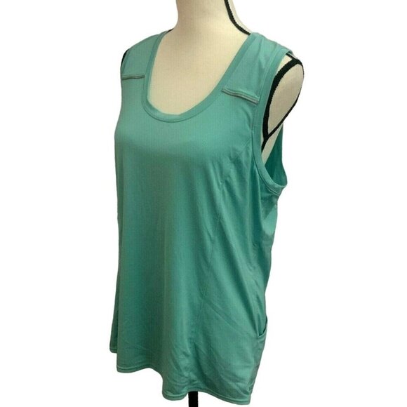 Womens Performance Bicycle Tank Top Size XXL Mint Green Back Pockets - Picture 3 of 12